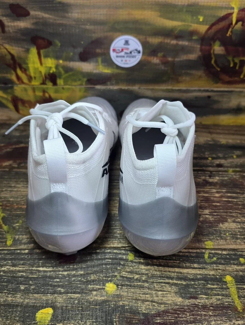 Nike Vapor Elite 1 Football Cleats White Metallic Silver FB3288-100 Men’s Sz 12